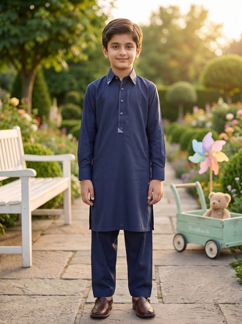 Ehraaz – Slate Blue Shalwar Kameez