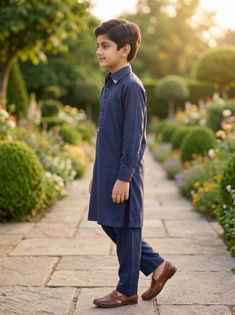 Ehraaz – Slate Blue Shalwar Kameez