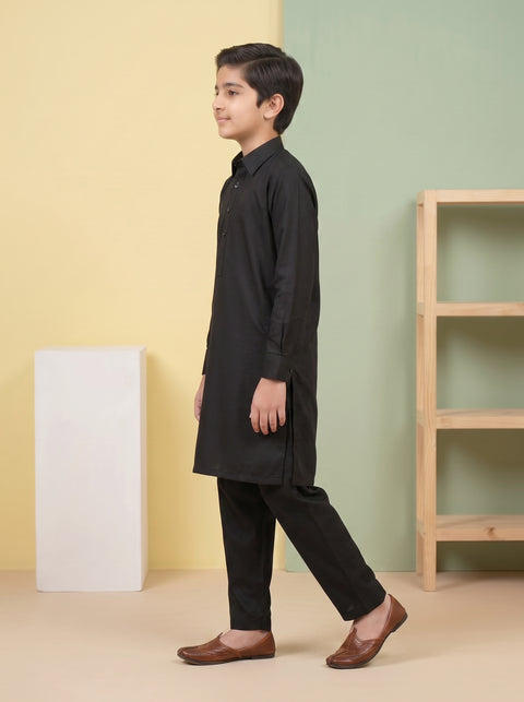 Ehraaz – Charcoal Black Shalwar Kameez
