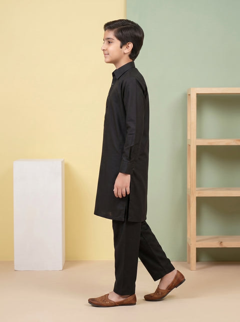 Ehraaz – Charcoal Black Shalwar Kameez