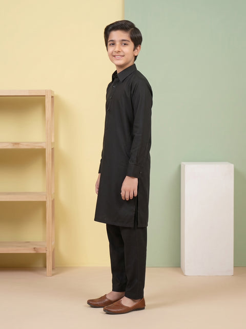 Ehraaz – Charcoal Black Shalwar Kameez