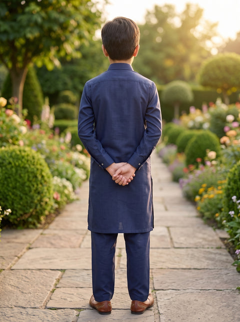 Ehraaz – Slate Blue Shalwar Kameez