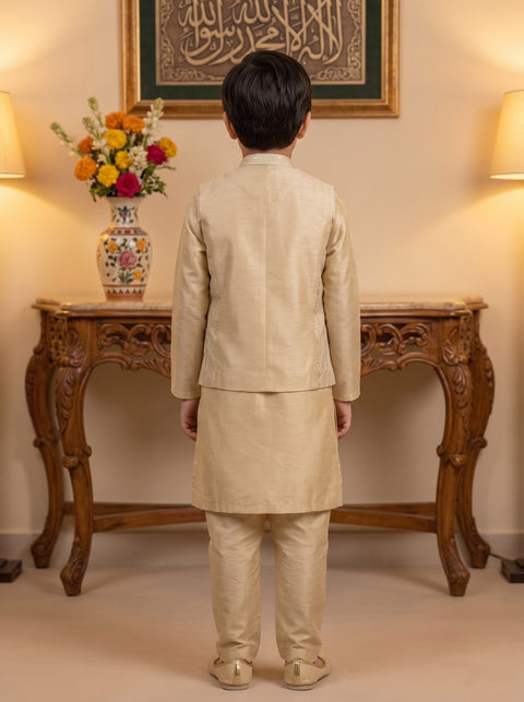 Beige Regal Silk Set