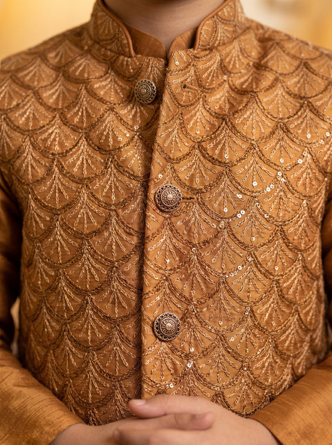 Golden Marwah Silk Set