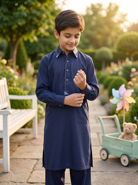 Ehraaz – Slate Blue Shalwar Kameez