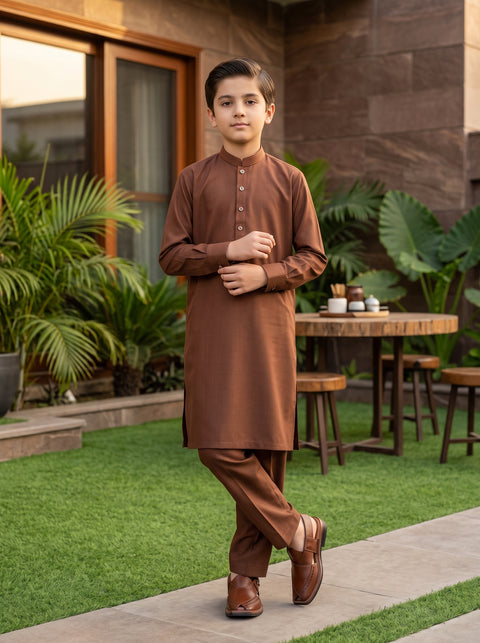 Ruhan – Walnut Brown Shalwar Kameez