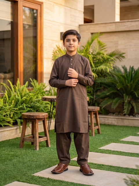 Ruhan – Mink Brown Shalwar Kameez