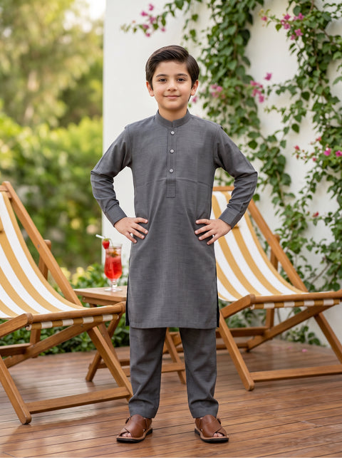 Ruhan – Ash Grey Shalwar Kameez