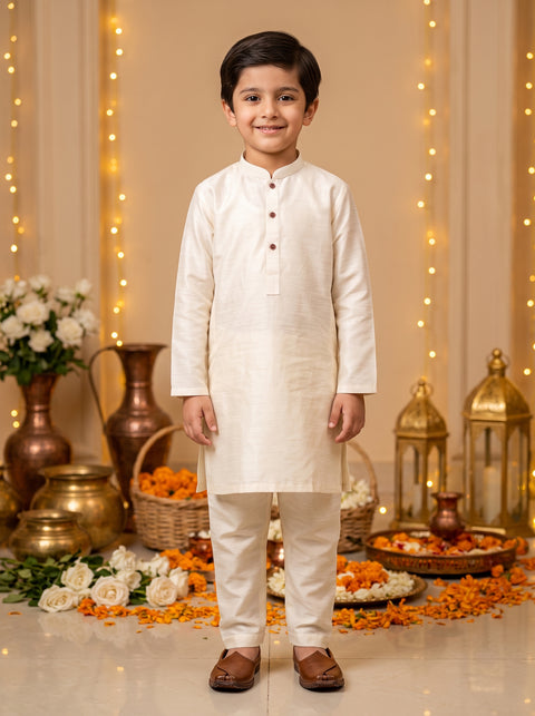 Pearl White Kurta Pajama