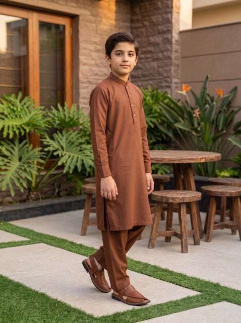 Ruhan – Walnut Brown Shalwar Kameez