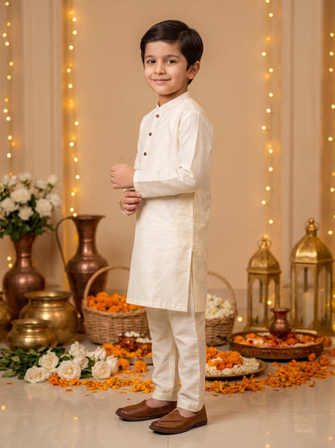 Pearl White Kurta Pajama