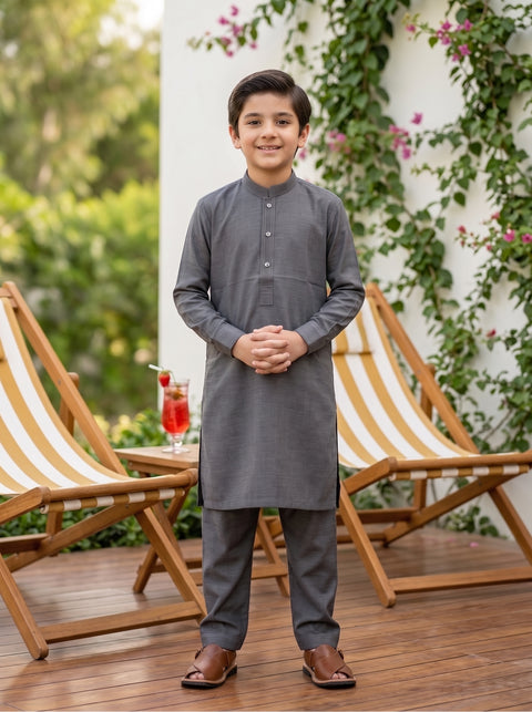 Ruhan – Ash Grey Shalwar Kameez