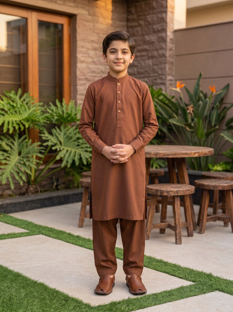 Ruhan – Walnut Brown Shalwar Kameez