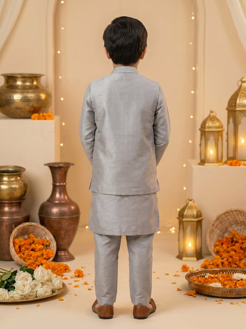 Ash Grey Royal Silk Set