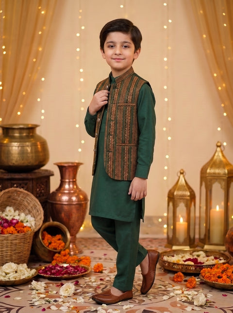 Emerald Golden Silk Kids Set