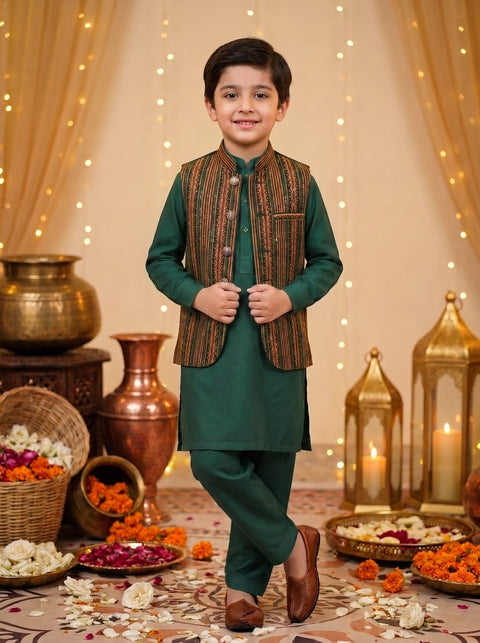 Emerald Golden Silk Kids Set