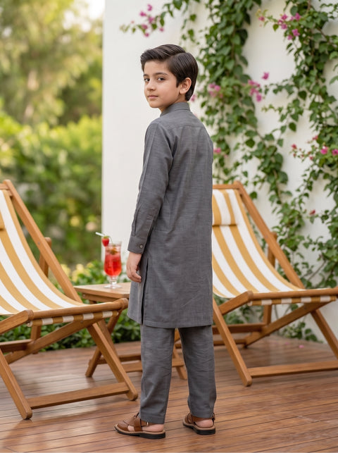 Ruhan – Ash Grey Shalwar Kameez