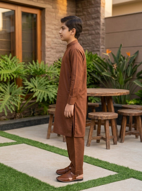 Ruhan – Walnut Brown Shalwar Kameez