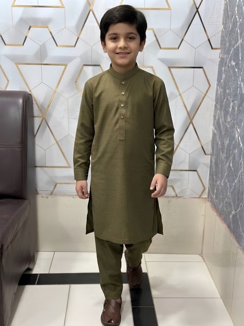 Ruhan – Bronze Olive Shalwar Kameez