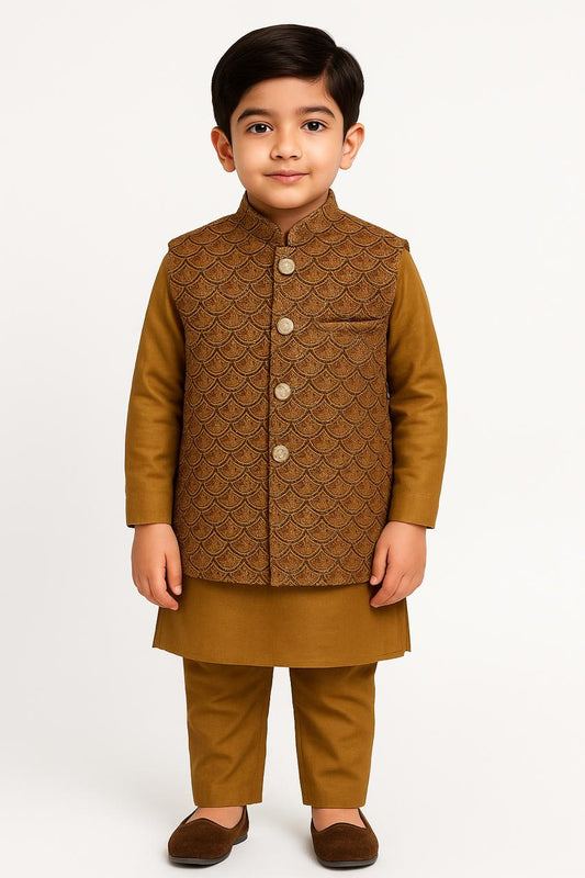 Golden Marwah Silk Set