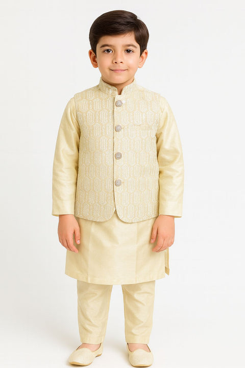 Beige Regal Silk Set