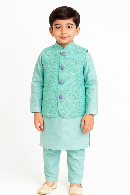 Ice Blue Royal Silk Set